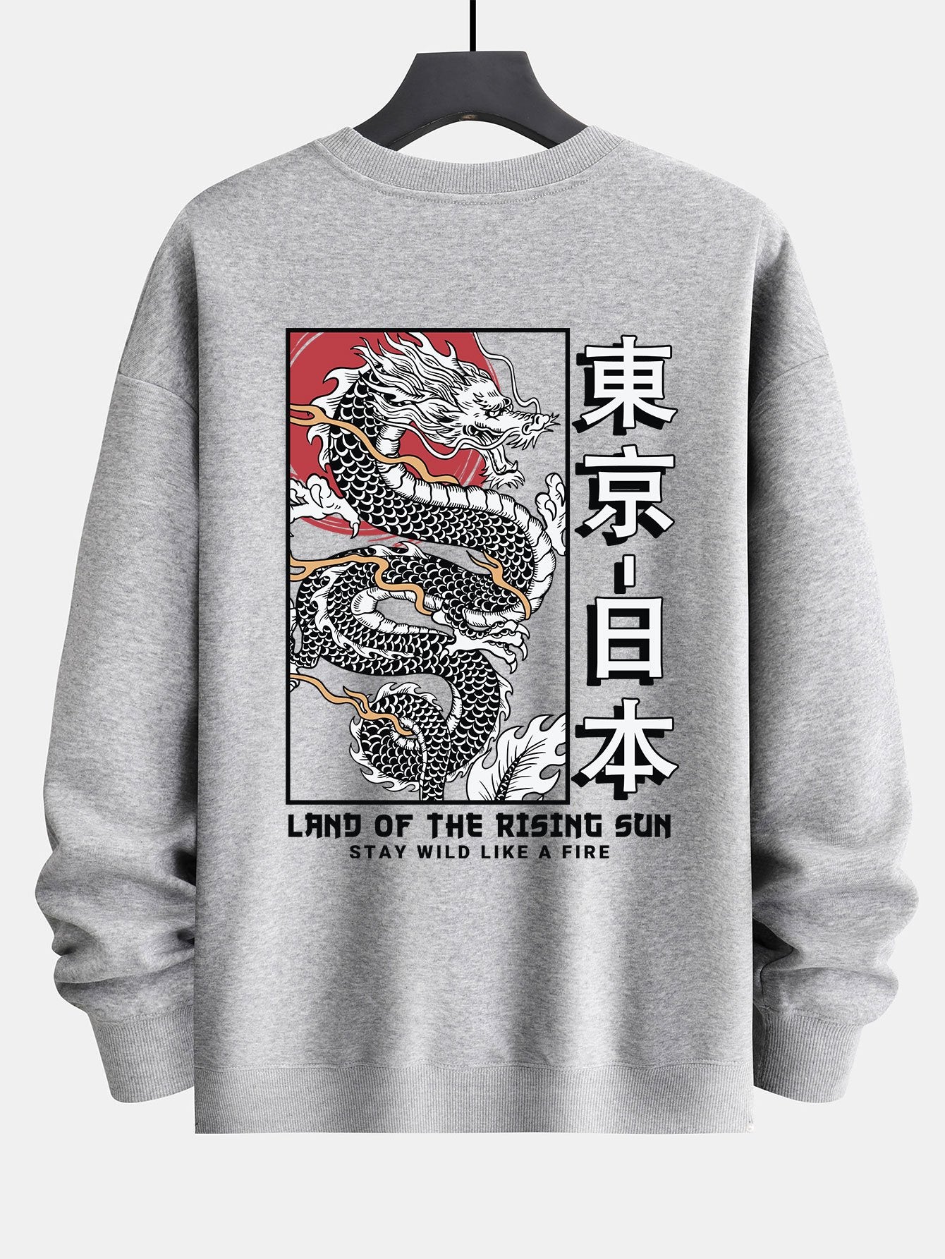 Tokyo Dragon Back Print Relax Fit Sweatshirt