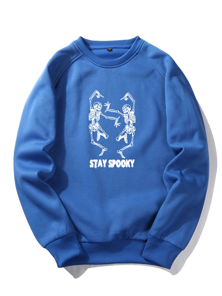 Halloween Funny Skeleton Print Sweatshirt