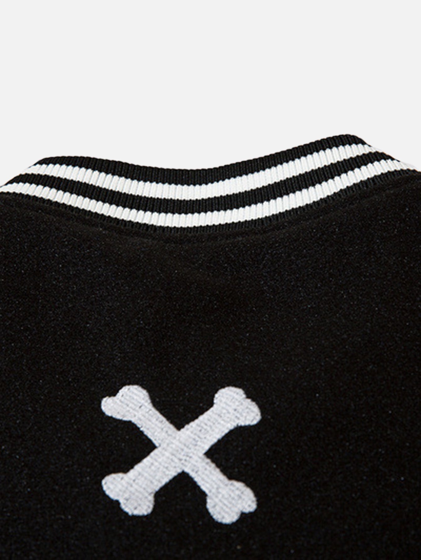 The Vimiaparty Dark Embroidered Spell Leather Loose Baseball Jacket