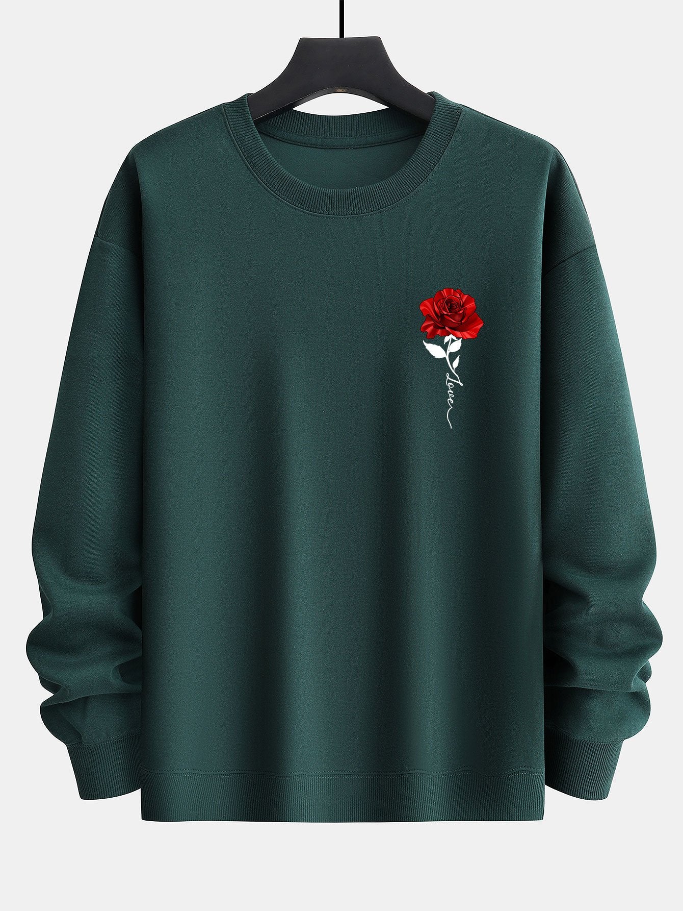 Rose Print Relax Fit Sweatshirt