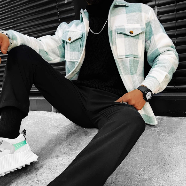 Checkerboard Long-sleeved Shirt/jacket