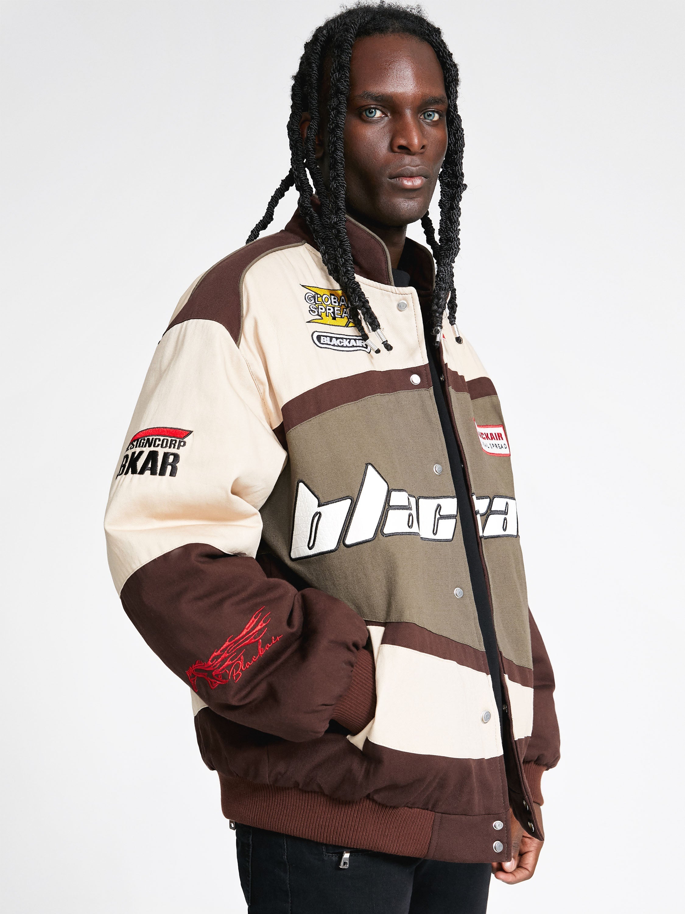 The Vimiaparty Retro Style Quilted Racing Jacket