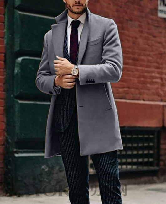 Classic Lapel Collar Two Button Overcoat