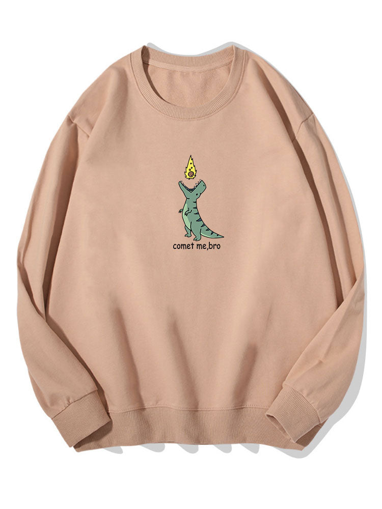 Comet Dinosaur Print Cotton Sweatshirt