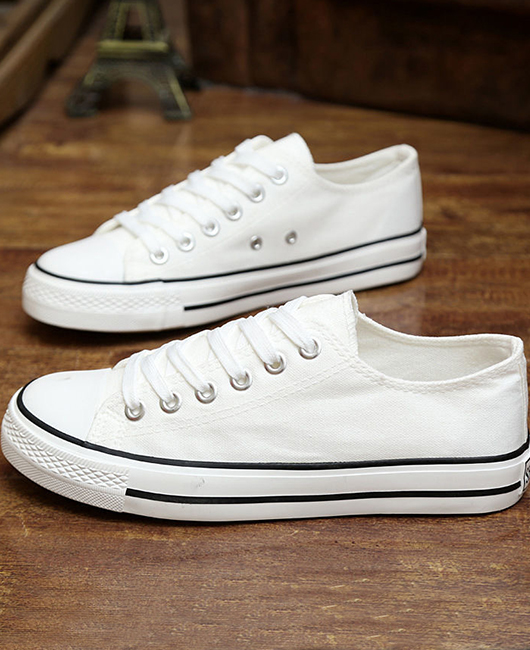 Casual Plain Strappy Breathable Canvas Flats Shoes