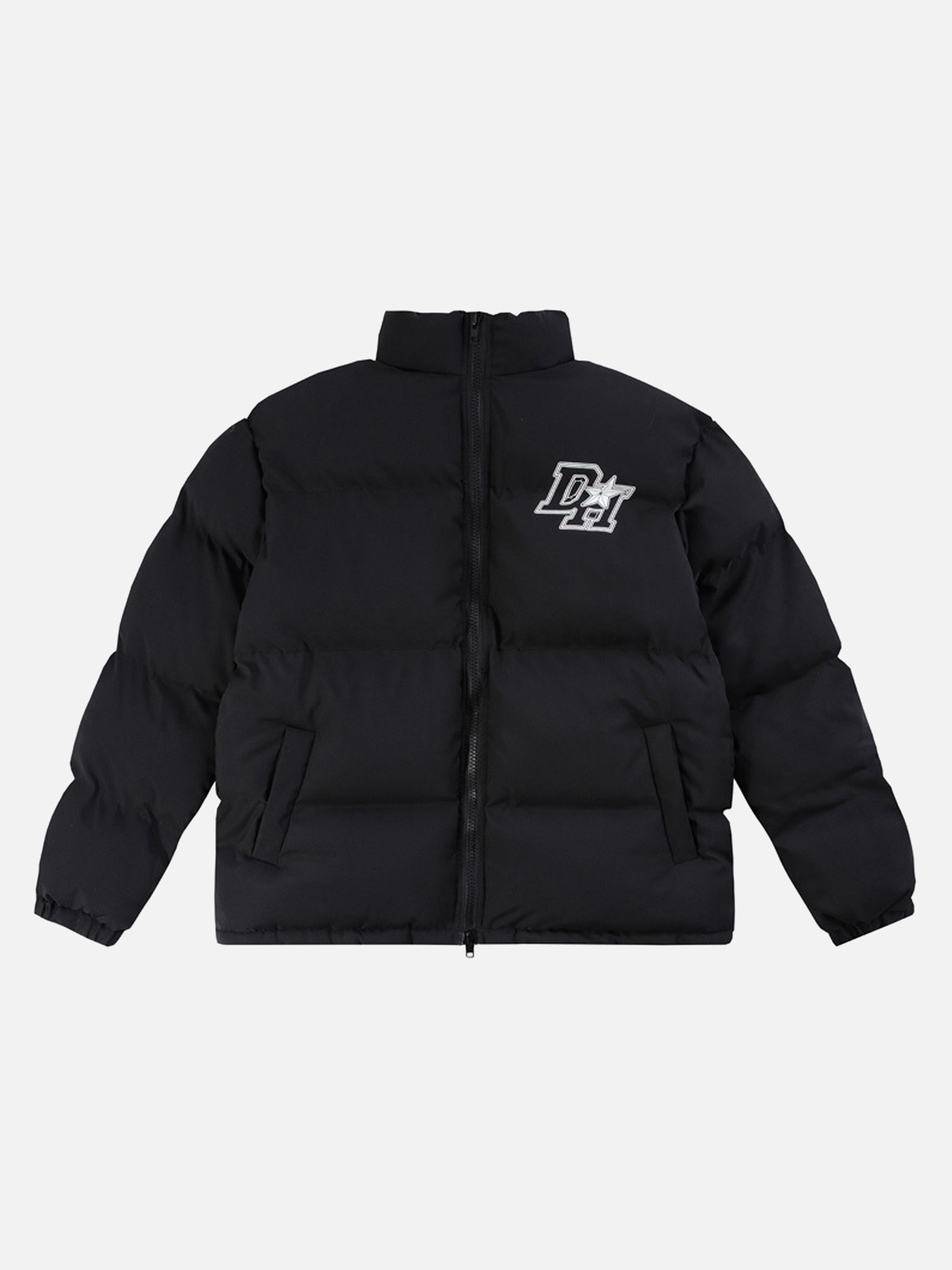 Vimiaparty's American Retro Letter Print Autumn And Winter Thickening Loose Down Jacket Couple Models