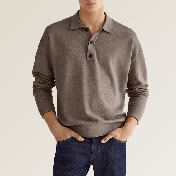 Men's casual lapel top