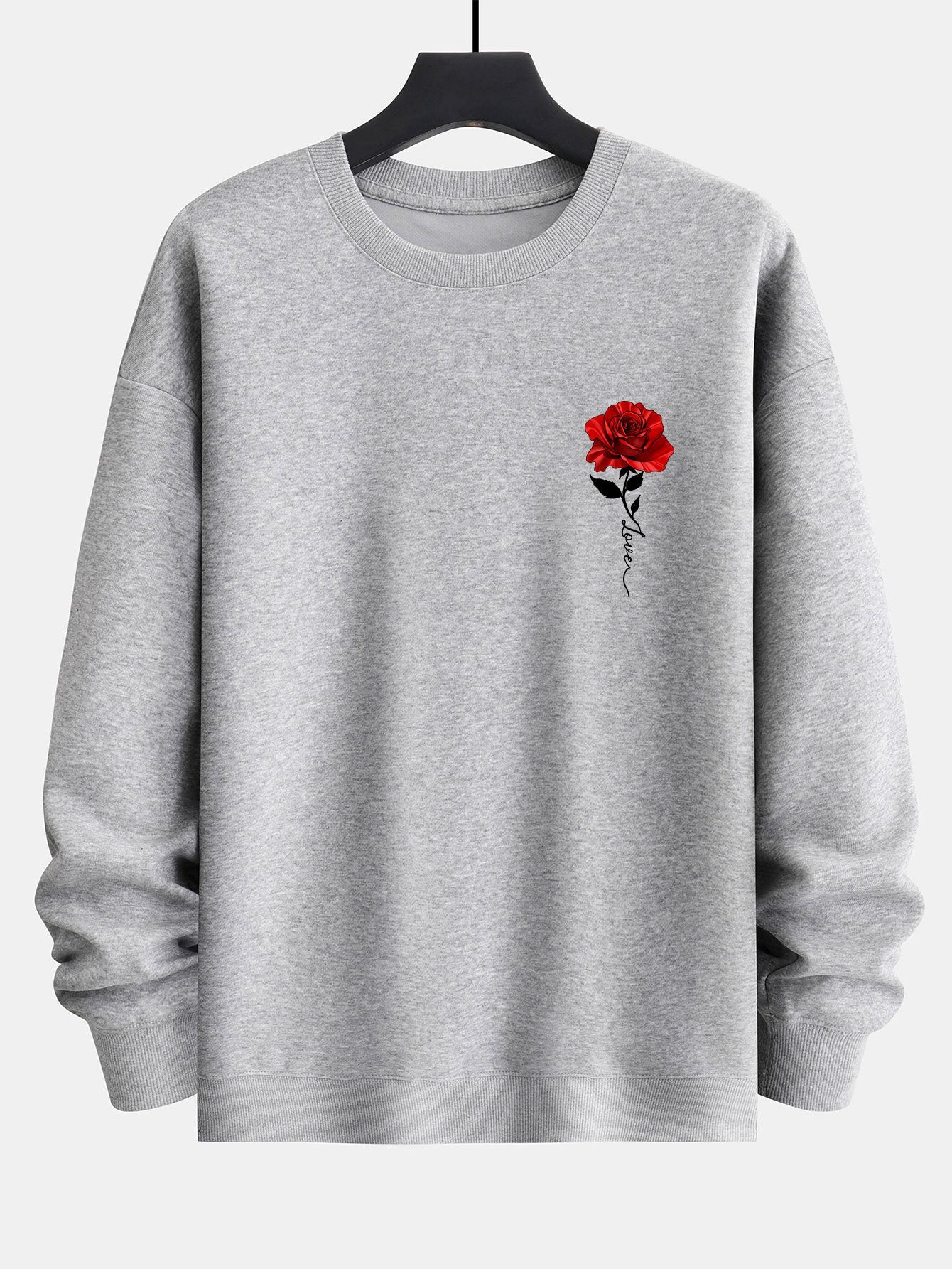 Rose Print Relax Fit Sweatshirt