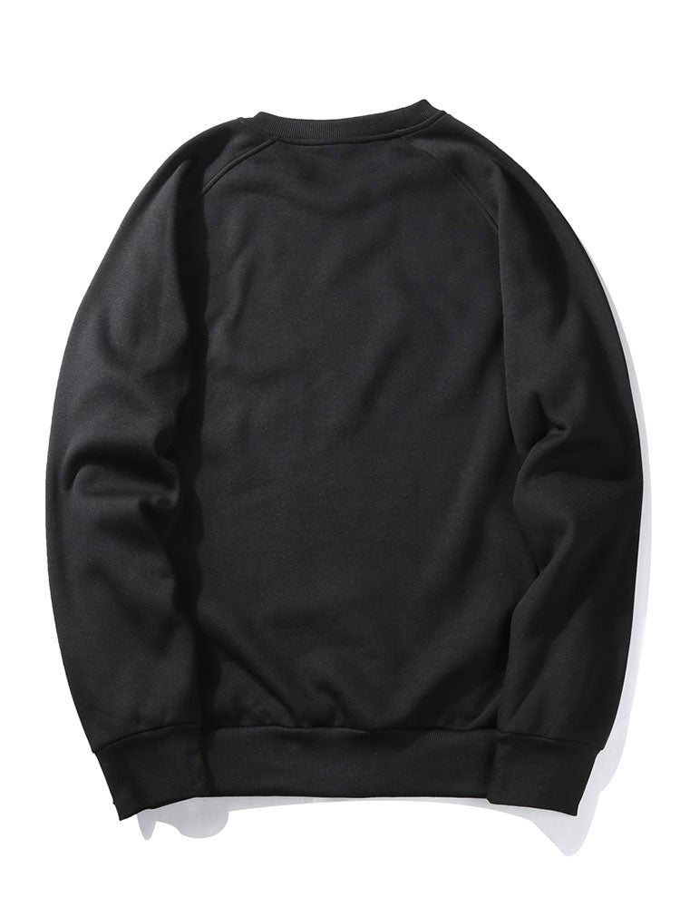 Skate Bear Print Raglan Sleeves Sweatshirt