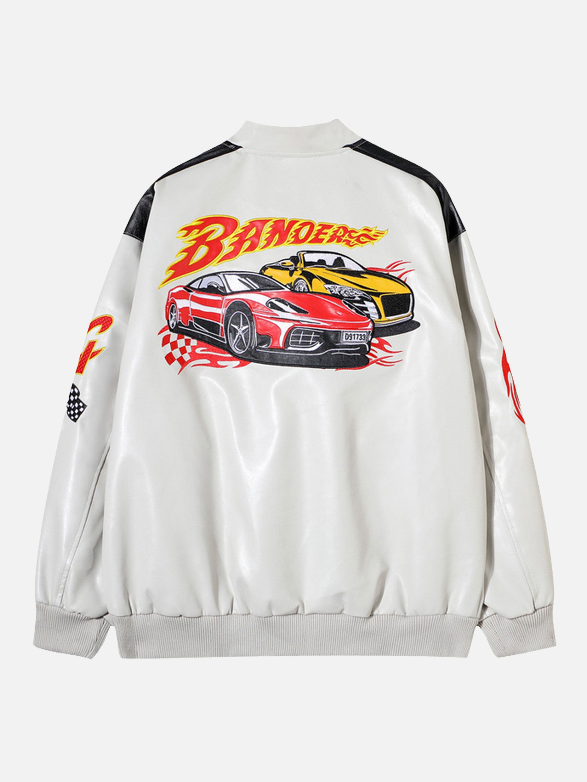 The Vimiaparty American Street Biker Baseball Suit Racing Suit Jacket