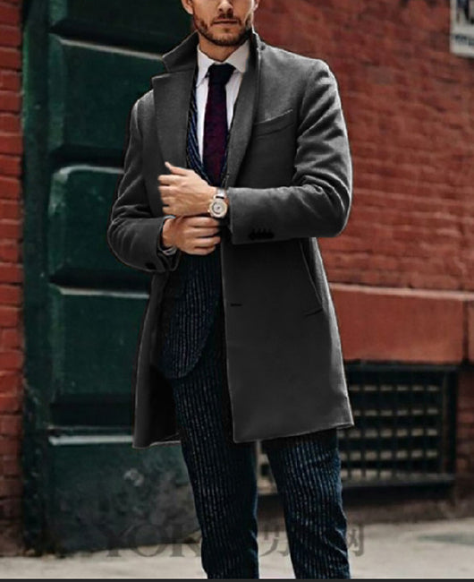 Classic Lapel Collar Two Button Overcoat