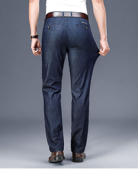 Business Casual Washed Loose High Waist Denim Straight Leg Jeans