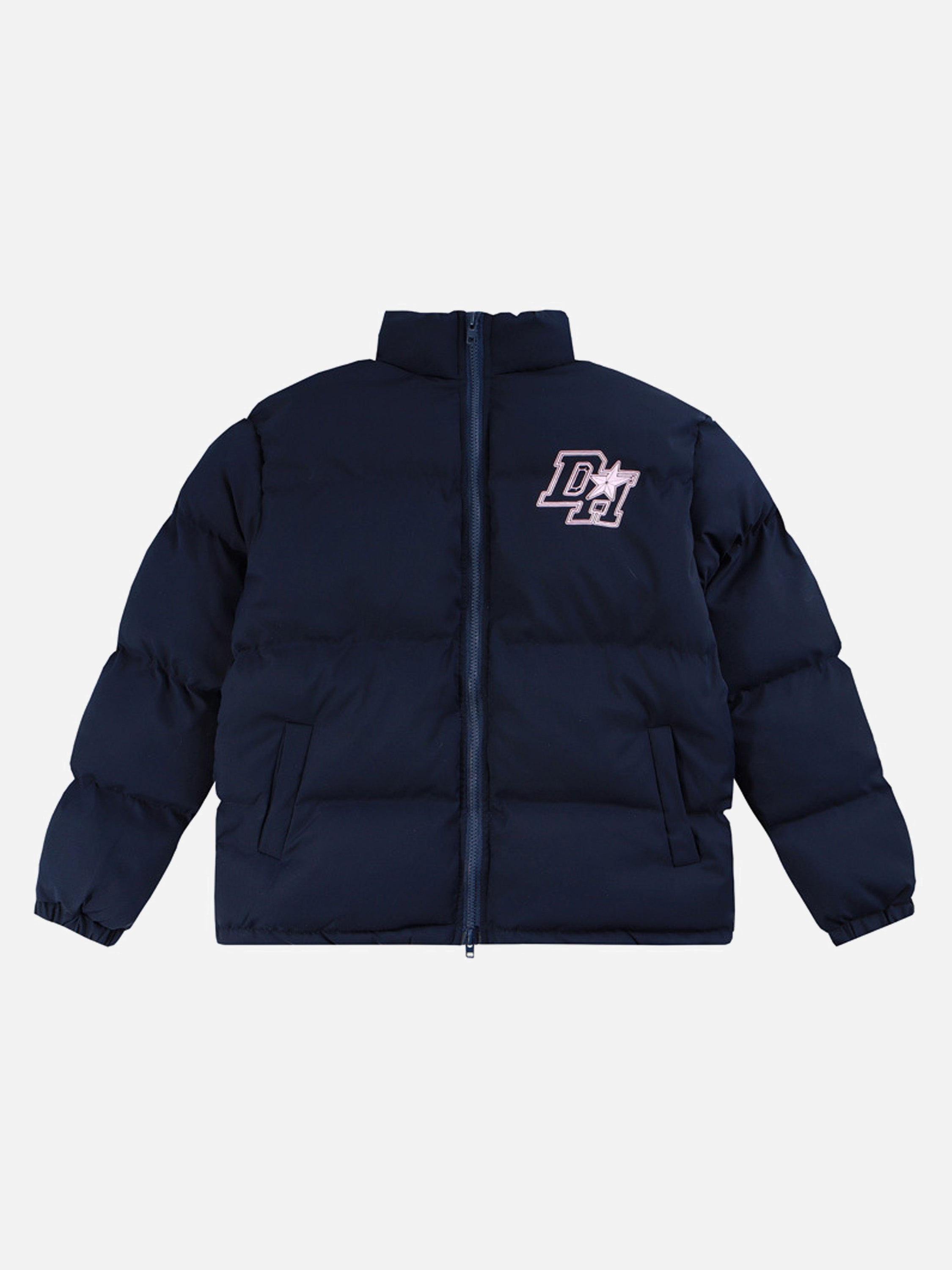 Vimiaparty's American Retro Letter Print Autumn And Winter Thickening Loose Down Jacket Couple Models