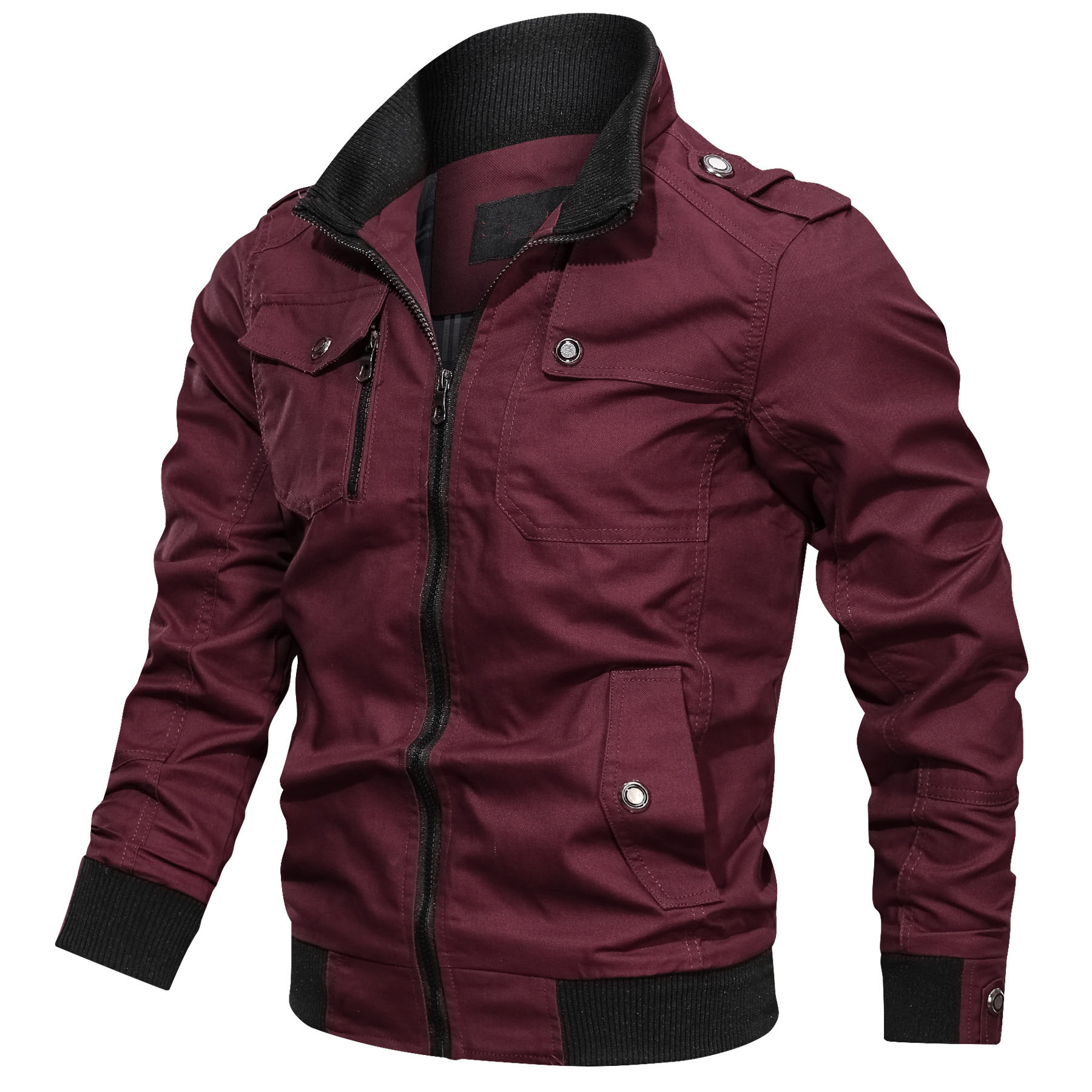 Men's Lapel Zip Casual Jacket