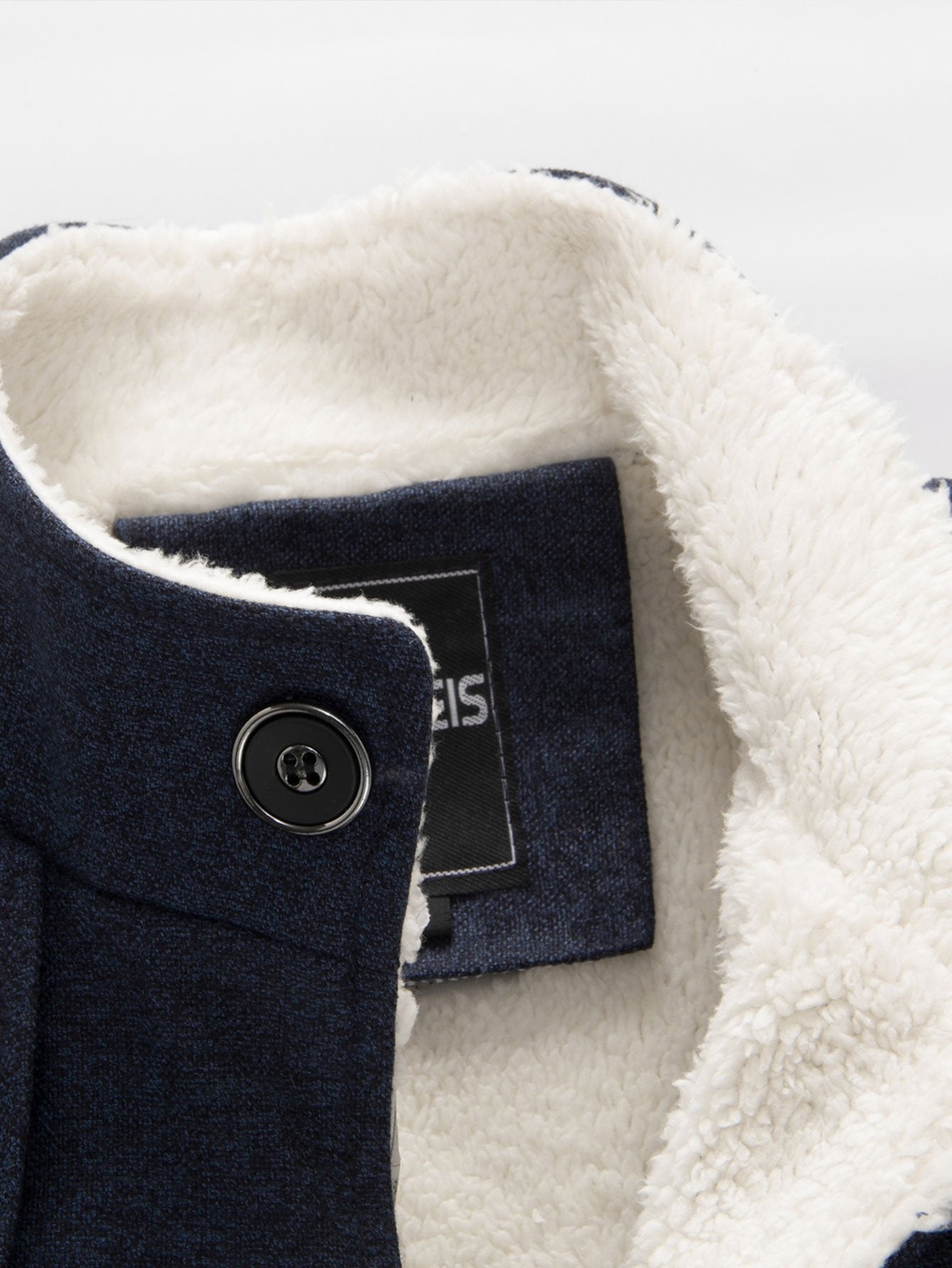 Teddy Lined Funnel Neck Wool Look Coat